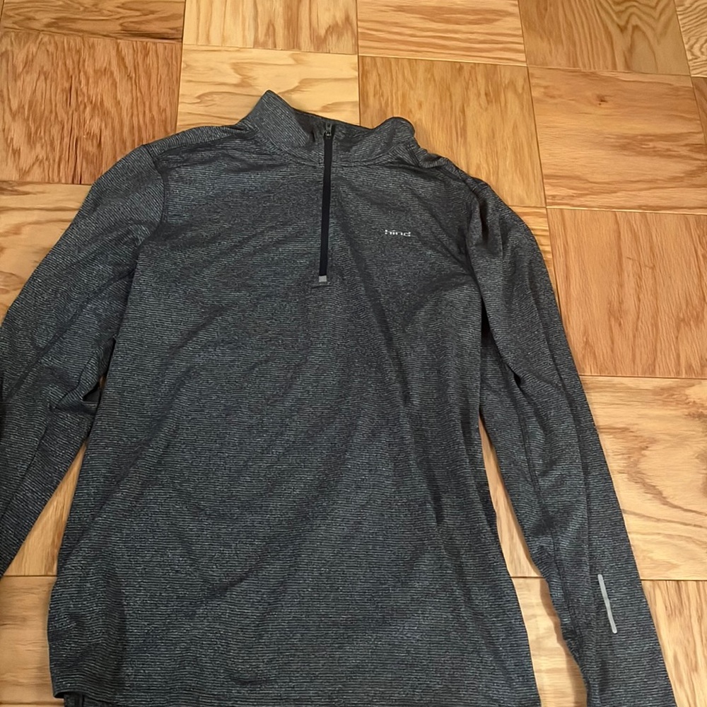COPY - Hind bluish charcoal running half zip up